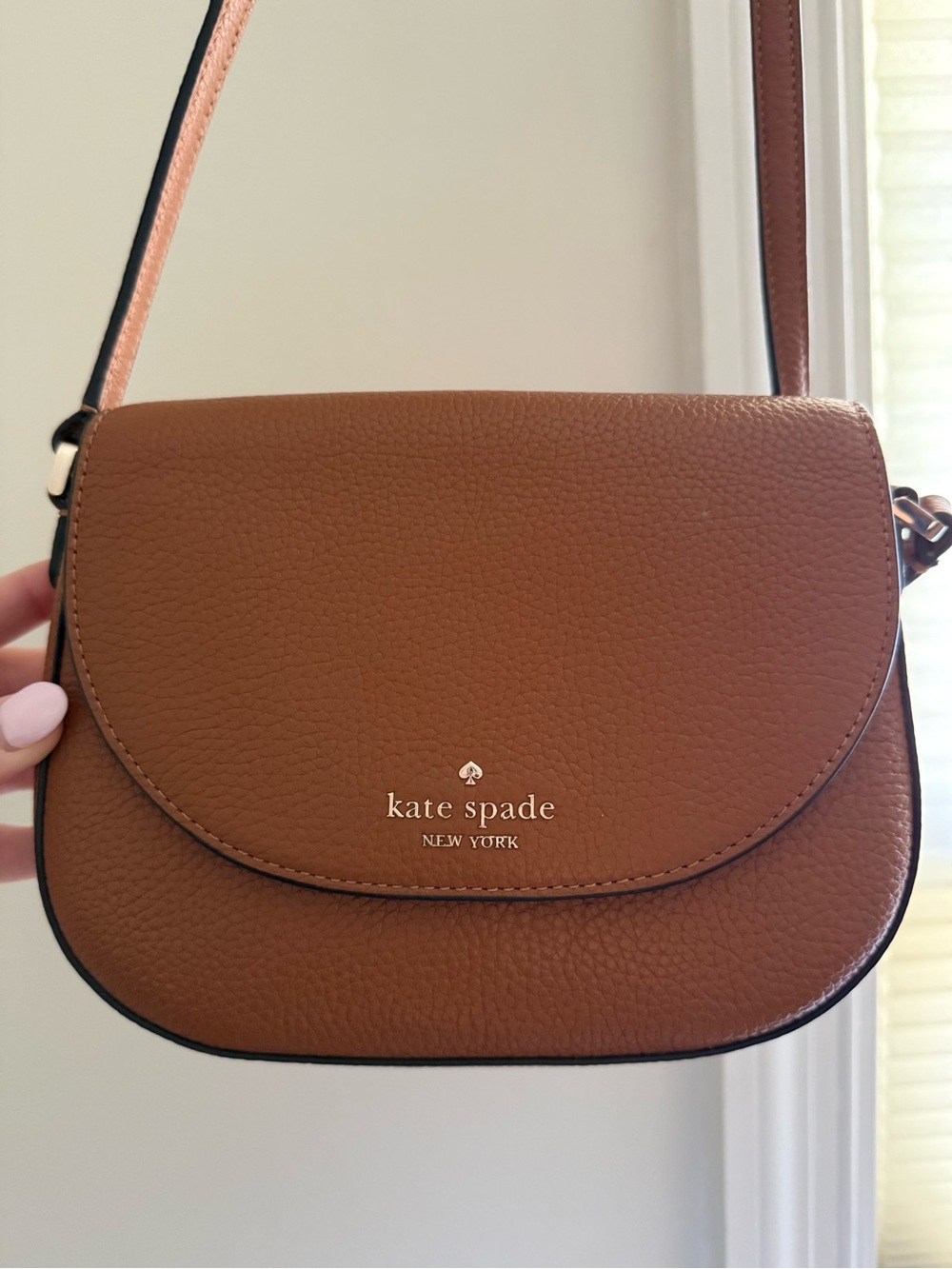 kate spade Brown Pebbled Leather Crossbody Bag